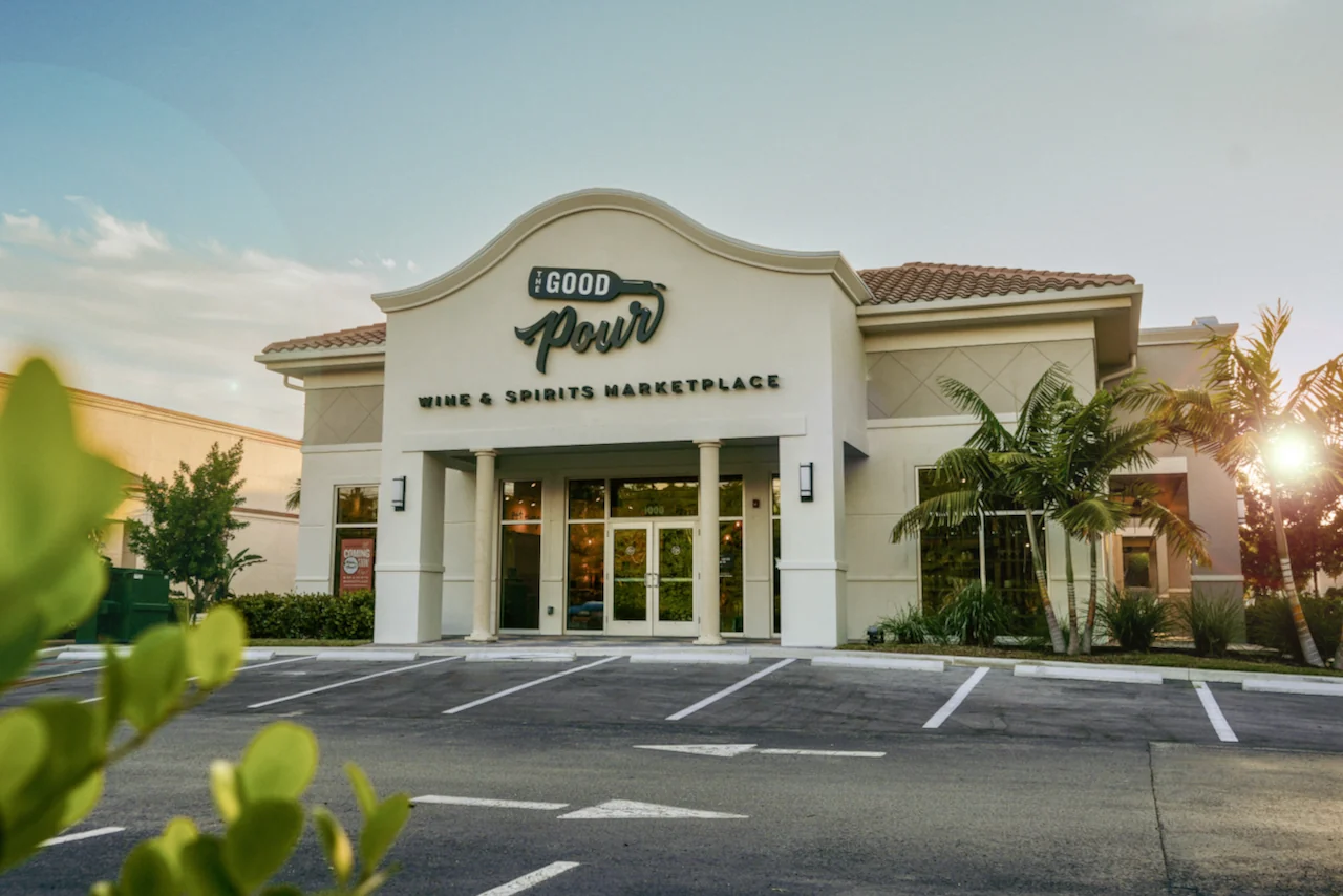 The Good Pour storefront in Naples, Florida.