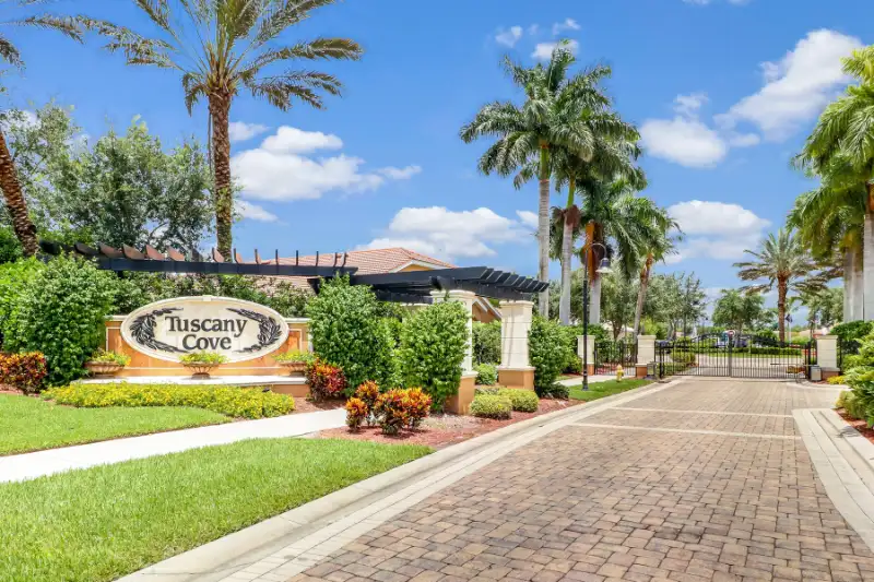 Gated entrance to Tuscany Cove in North Naples
