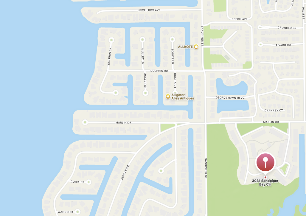 Where is Sandpiper Bay Club in Naples, Florida?