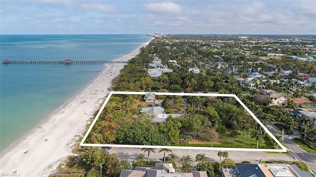 Aerial view of 20 14th Ave South Naples FL for sale